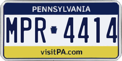 PA license plate MPR4414