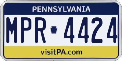 PA license plate MPR4424