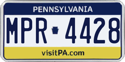 PA license plate MPR4428