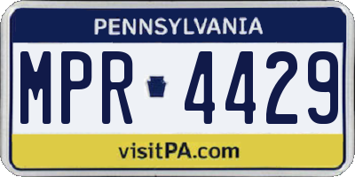 PA license plate MPR4429