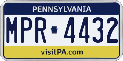 PA license plate MPR4432