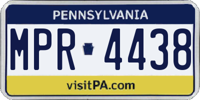 PA license plate MPR4438
