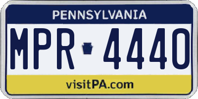PA license plate MPR4440