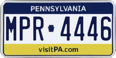 PA license plate MPR4446