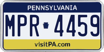 PA license plate MPR4459