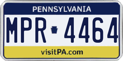 PA license plate MPR4464