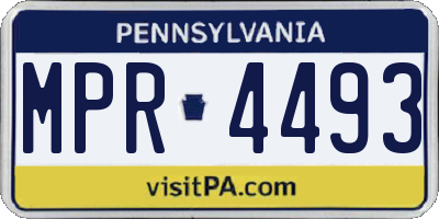 PA license plate MPR4493