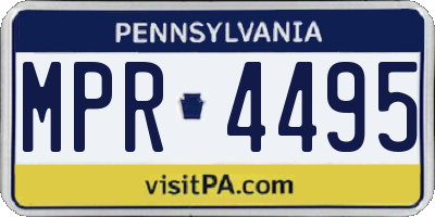 PA license plate MPR4495