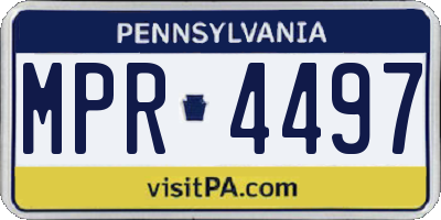 PA license plate MPR4497