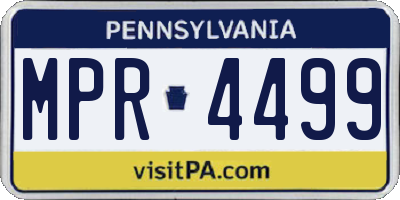 PA license plate MPR4499