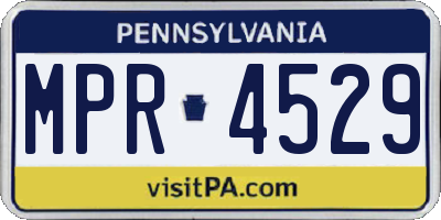 PA license plate MPR4529
