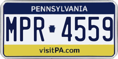 PA license plate MPR4559