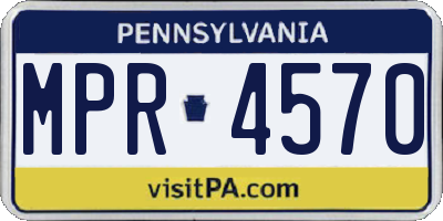 PA license plate MPR4570