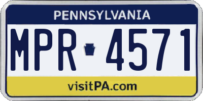 PA license plate MPR4571