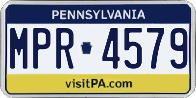 PA license plate MPR4579