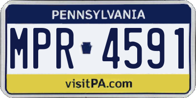 PA license plate MPR4591