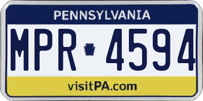 PA license plate MPR4594