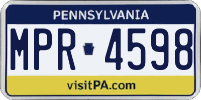 PA license plate MPR4598