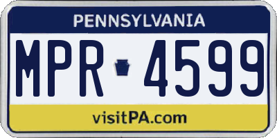 PA license plate MPR4599
