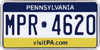 PA license plate MPR4620