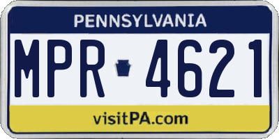PA license plate MPR4621