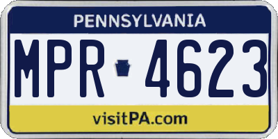 PA license plate MPR4623