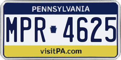 PA license plate MPR4625
