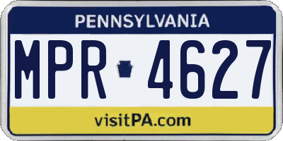 PA license plate MPR4627