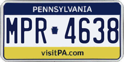PA license plate MPR4638