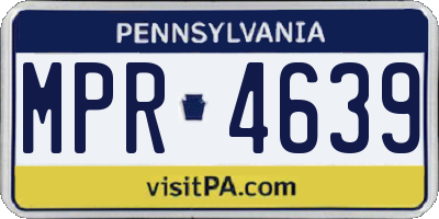 PA license plate MPR4639