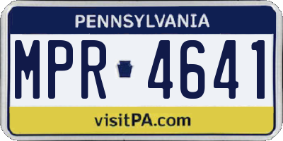 PA license plate MPR4641