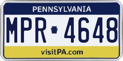 PA license plate MPR4648