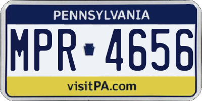 PA license plate MPR4656