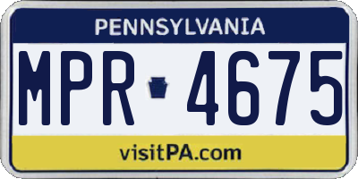 PA license plate MPR4675