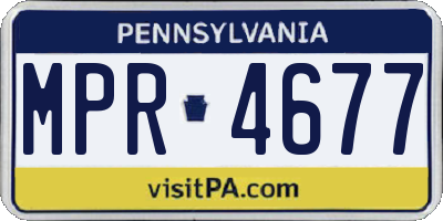 PA license plate MPR4677