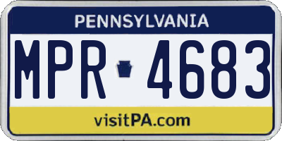 PA license plate MPR4683