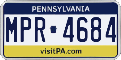 PA license plate MPR4684