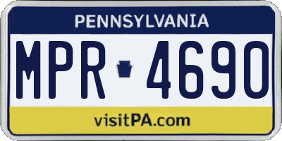 PA license plate MPR4690