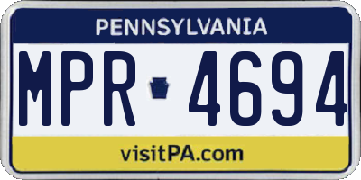 PA license plate MPR4694