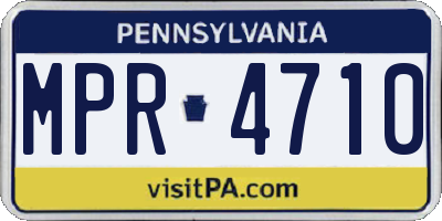 PA license plate MPR4710