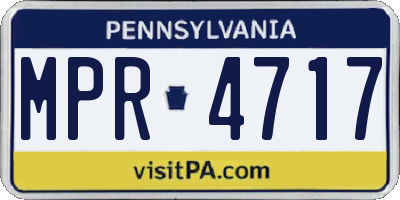 PA license plate MPR4717
