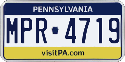 PA license plate MPR4719