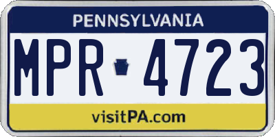 PA license plate MPR4723