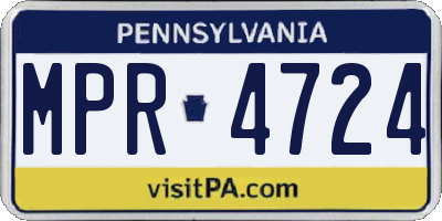 PA license plate MPR4724