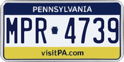 PA license plate MPR4739