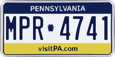 PA license plate MPR4741