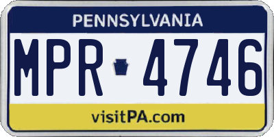 PA license plate MPR4746