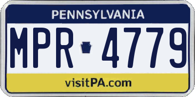 PA license plate MPR4779