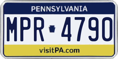 PA license plate MPR4790