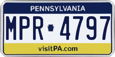 PA license plate MPR4797